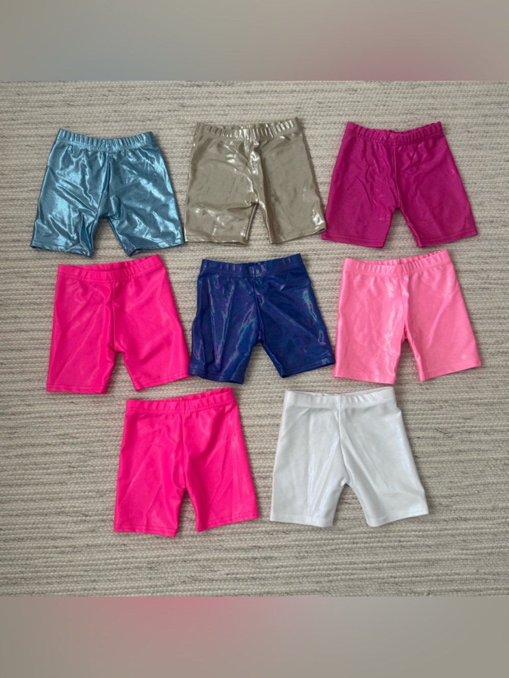 DORI CREATIONS Lot of 8 Pairs of Lame High Shine Bike Shorts Cartwheel Girls 5/6